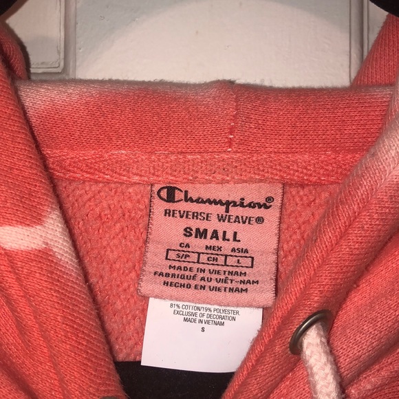 Pink tie-dyed champion hoodie - Picture 4 of 4